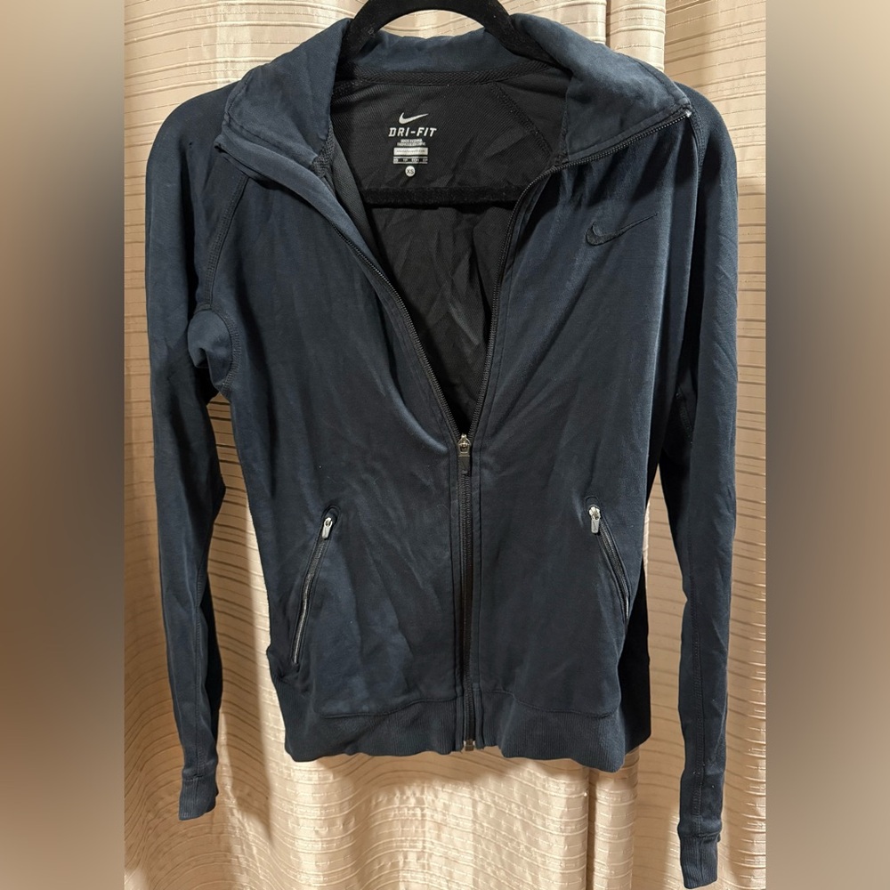 Nike Women’s Dri-FIT Navy Full-Zip Bomber Jacket